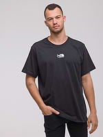 THE NORTH FACE logo t shirt חולצה בצבע שחור עם הדפס קטן בחזית המוצר