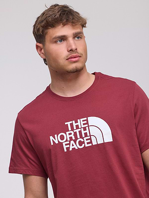 THE NORTH FACE logo t shirt חולצה בצבע אדום עם לוגו גדול בחזית המוצר