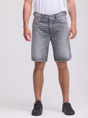 DIESEL jeans regular - short ג'ינס דיזל אפור משופשף  09P08