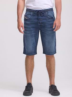 DIESEL jeans d-krooshort jogg ג'ינס דיזל ג'וג קצר צבע גינס כהה 09N65