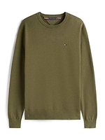 TOMMY HILFIGER green small logo sweatshirt סווטשירט בצבע ירוק לוגו קטן