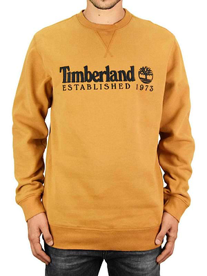 TIMBERLAND sweatshirt orange big logo סווטשירט בצבע כתום עם רקמה  בחזית המוצר
