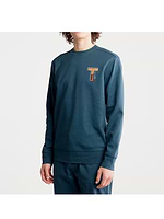 TIMBERLAND sweatshirt big logo סווטשירט בצבע כחול פטרול לוגו T