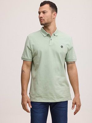 TIMBERLAND light green polo פולו בצבע ירוק עדין עם לוגו המותג עיגול