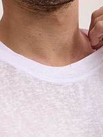 PALM MYKONOS white linen t shirt חולצת פשתן בצבע לבן OVERSIZE