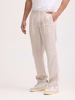 PALM MYKONOS linen pants מכנס ארוך פשתן קרם