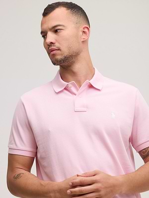 RALPH LAUREN polo logo פולו בצבע ורוד סוס בהיר CLASSIC FIT
