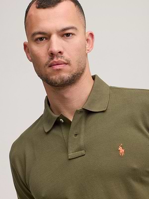 RALPH LAUREN polo logo פולו בצבע ירוק זית סוס כתום CLASSIC FIT