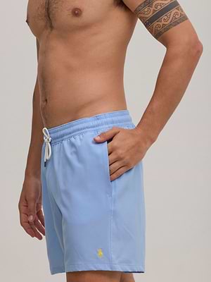 RALPH LAUREN swimshort small logo בגד ים ראלף לורן בצבע תכלת