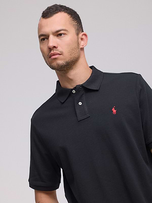 RALPH LAUREN polo logo פולו בצבע שחור סוס אדום CLASSIC FIT