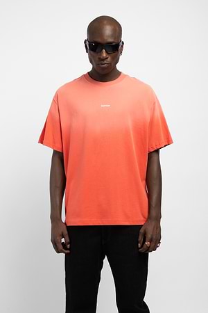 CATCH small logo t shirt חולצה בייסיק בצבע אדום כתום טאי דאי לוגו קטן במרכז