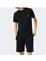 LACOSTE t shirt short sleeve טי שירט לקוסט בצבע שחור 031 עם התנין האייקוני (REGULAR FIT)