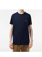 LACOSTE t shirt short sleeve טי שירט לקוסט בצבע נייבי 166עם התנין האייקוני (REGULAR FIT)