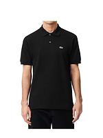 LACOSTE polo short sleeve פולו לקוסט בצבע שחור 031 עם התנין האייקוני (REGULAR FIT)