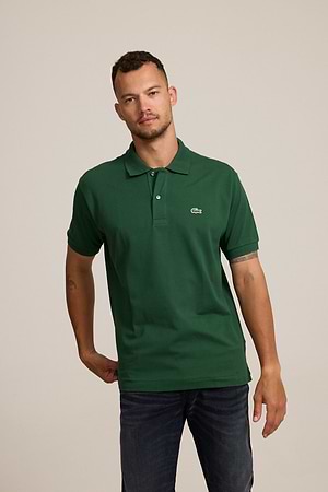 LACOSTE polo short sleeve פולו לקוסט בצבע ירוק רולקס 132 עם התנין האייקוני (REGULAR FIT)