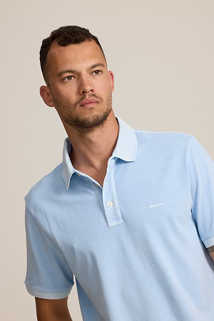 גאנט פולו בצבע תכלת אבן  GANT polo (REGULAR fit) sunfaded navy light blue