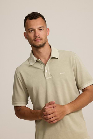 גאנט פולו בצבע ירוק עדין אבן  GANT polo (REGULAR fit) sunfaded navy light green