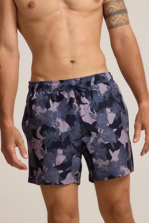 BOSS swimshort  small logo בגד ים בצבע קומופלאש כחול סגול