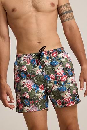 BOSS swimshort flower  small logo בגד ים בצבע פרחוני