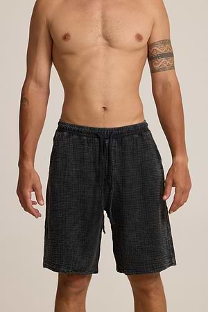 2512 black short pants מכנס בד טטרה  בצבע שחור (חלק מסט)