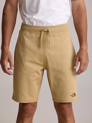 THE NORTH FACE logo pants מכנס קצר בצבע בז'  עם לוגו צידי שחור