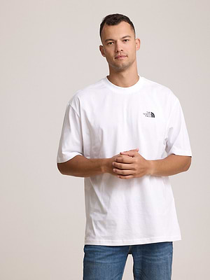 THE NORTH FACE logo t shirt חולצה בצבע לבן עם לוגו הדפס בגב T-84