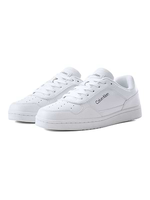 CALVIN KLEIN sneakers LANDY white  סניקרס בצבע לבן לוגו שחור - 46
