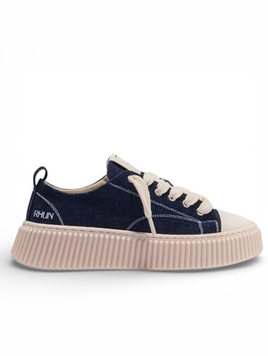 RHUN 2020 TREBLE CANVAS DENIM סניקרס בצבע ג'ינס סוליה בז'