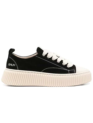 RHUN 2020 TREBLE CANVAS BLACK סניקרס בצבע שחור סוליה בז'
