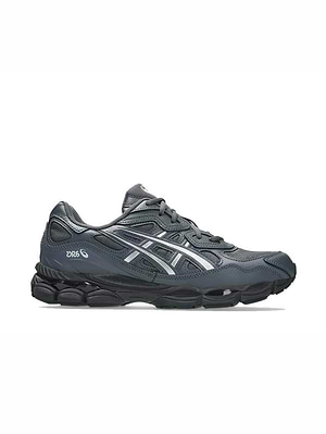ASICS gel-nyc carrier grey/pure silver  סניקרס ניו יורק בצבע אפור בטון כהה עור  1203A280-022  A-41