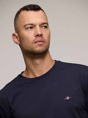 GANT long sleeve t shirt navy חולצה שרוול ארוך בצבע נייבי סמל קטן