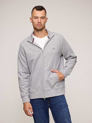 GANT shield full zip sweat גאנט סווטשירט אפור ריצרץ לוגו קטן