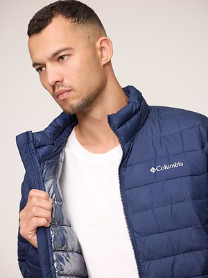 COLUMBIA powder lite navy jacket מעיל בצבע נייבי תרמי