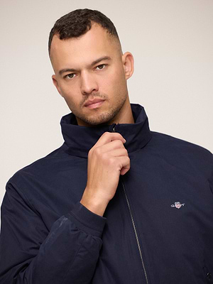 GANT jacket hampshire jacket navy ג'קט מעיל בצבע נייבי לוגו קטן