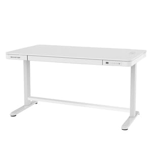 שולחן באורך 140ס"מ חכם מתכוונן לבן, כולל טעינה אלחוטית SMARTER 